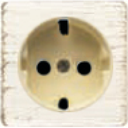 FD04335BD-A Обрамление розетки 2К+З бежевый, цвет White Decape FEDE