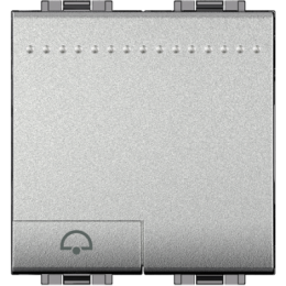 NT4042M2N LivingLight Кнопка (NO) с символом "Звонок", 2 модуля Bticino