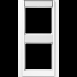 A582NAWW Рамка с шильдиком A 500 Белый 2-постовая вертикальная Jung