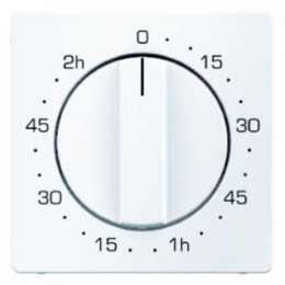 16336089 Центральная панель с регулировкой для механических таймеров цвет: полярная белизна, с эффектом бархата макс. 120 минут, Q.1 Berker