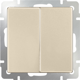 WL11-SW-2G-2W Выключатель двухклавишный проходной (шампань) Antik Werkel a040921