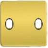 FD04321OR-M Латунная накладка под 2 тумблера , цвет Real Gold+black FEDE