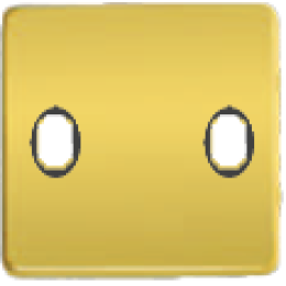 FD04321OR-M Латунная накладка под 2 тумблера , цвет Real Gold+black FEDE