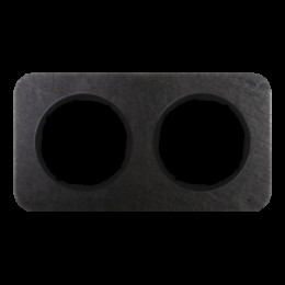 10122384 Рамка R.1 Сланец, черный 2-постовая Berker