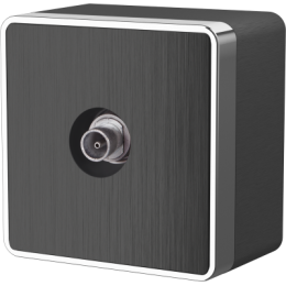 WL15-21-01 ТВ-розетка оконечная Gallant (графит рифленый) Gallant Werkel a041399