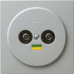 040542 Розетка выравнивания потенциалов, двухместная Серый Gira S-color