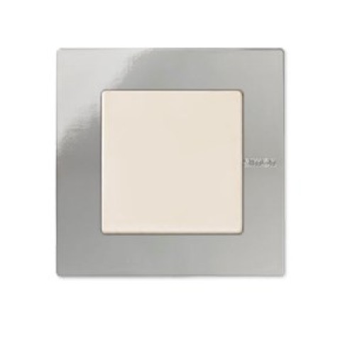 2705610-124 Рамка универсальная, 1 пост, (+суппорт, +шестигранник), 100*100мм, IP44, IK07, Scudo, хром Simon 27