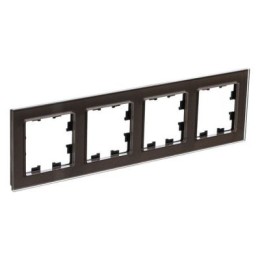 ATN320604 Рамка четверная Schneider Electric Atlasdesign Nature, мокко стекло