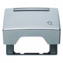 11559104 Промежуточная рамка с откидной крышкой и полем для надписи цвет: стальной, лак Arsys Berker