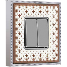 FD01471MACB Рамка Belle Epoque Porcelain Коричневый / Хром 1-постовая Fede