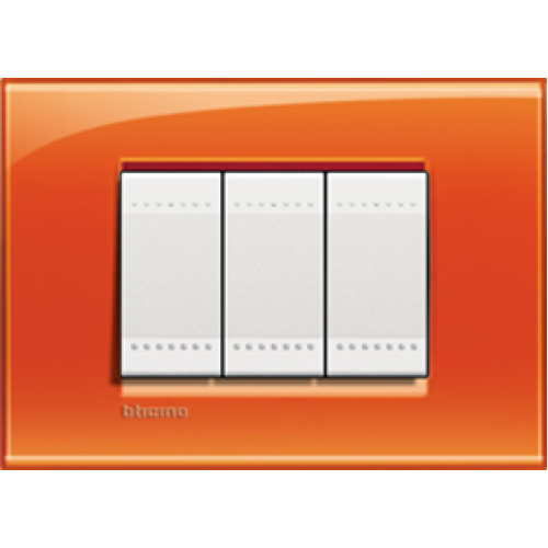 LNA4802OD Рамка LivingLight Квадрат Оранжевый 2-модульная Bticino