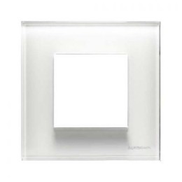 N2271 CB Рамка Zenit Белое стекло 1-постовая ABB