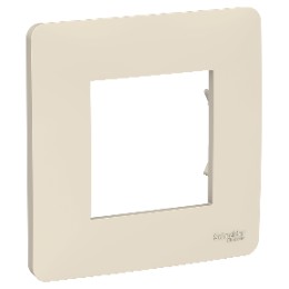 NU200244 Рамка Unica Studio Бежевый 1-постовая Schneider Electric