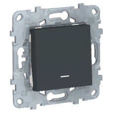 NU520154N Выключатель 1-клавишный, с подсветкой, сх. 1а, Антрацит Schneider Electric NU520154N Выключатель 1-клавишный, с подсветкой, сх. 1а, Антрацит Schneider Electric