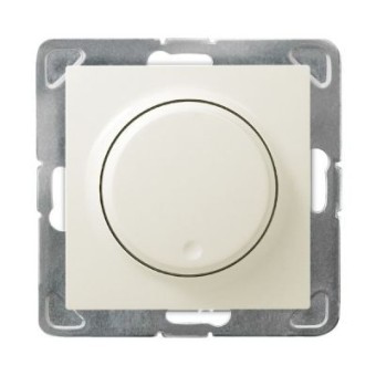 Ospel Impresja Бежевый Светорегулятор поворотно-нажимной для нагрузки лампаминакаливания, галогенными и LED LP-8YL2/m/27