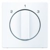 10846089 Центральная панель с вращающейся ручкой для 3-уровневого выключателя цвет: полярная белизна, с эффектом бархата без 0-положения, Q.1 Berker