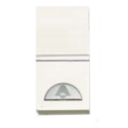 N2104.2 BL Механизм 1-клавишной кнопки с клавишей и символом "СВЕТ", 1-модульный, серия Zenit, цвет альпийский белый, ABB