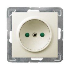 Ospel Impresja Бежевый Розетка 1-я б/з со шторками, без рамки GP-1YP/m/27 Ospel Impresja Бежевый Розетка 1-я б/з со шторками, без рамки GP-1YP/m/27