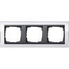 0213728 Рамка Event Clear Белый / Черный 3-постовая Gira