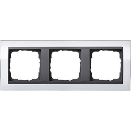 0213728 Рамка Event Clear Белый / Черный 3-постовая Gira