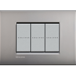 LNC4802NK Рамка LivingLight Air Никель матовый 2-модульная Bticino