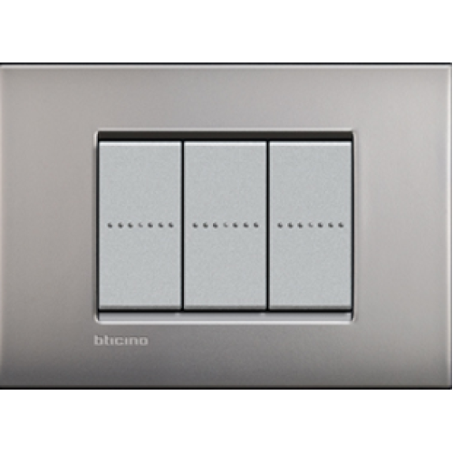 LNC4802NK Рамка LivingLight Air Никель матовый 2-модульная Bticino