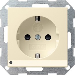 117001 Розетка со светодиодной подсветкой Кремовый Gira