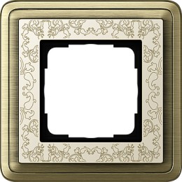 0211663 Рамка Classix Art Бронза / Кремовый 1-постовая Gira
