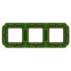 FD01363VEEN Рамка Smalto Italiano Firenze Emerald green 3-постовая Fede
