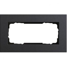 1002226 Рамка без перегородки Esprit Linoleum-Multiplex Антрацит 2-постовая Gira 1002226 Рамка без перегородки Esprit Linoleum-Multiplex Антрацит 2-постовая Gira