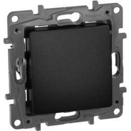 672614 Выключатель без фиксации (кнопка) с Н.О./Н.З. контактом - Etika - 6 A - 250 В~ - антрацит Legrand