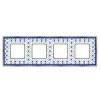 FD01474AZCB Рамка Belle Epoque Porcelain Blue lys / Bright chrome 4-постовая гор/верт. Fede