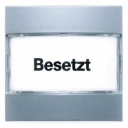 13451404 Накладка информационного светового сигнала с 5 надписями цвет: алюминий, матовый B.1/B.7 Glas Berker