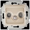 1591466-034 Розетка R-TV-SAT одиночная, винтовой зажим, шампань Simon 15