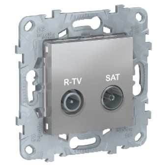 NU545630 Розетка R-TV/SAT, проходная, Алюминий Schneider Electric
