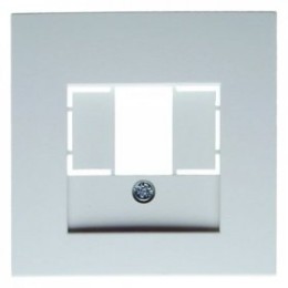 10331909 Центральная панель для розетки TAE цвет: полярная белизна, матовый S.1/B.1/B.3/B.7 Glas Berker