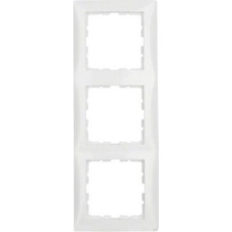 10138982 Рамка S.1 Белый с блеском 3-постовая вертикальная Berker
