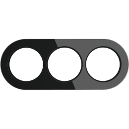 W0035108 Рамка на 3 поста (Черный) Favorit Runda Werkel a051633