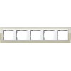 0215773 Рамка Event Clear Песочный / Белый 5-постовая Gira