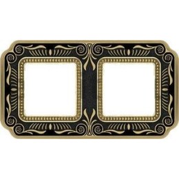 FD01362NEEN Рамка Smalto Italiano Firenze Jet black 2-постовая Fede