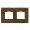 FD01442DBOB Рамка Belle Epoque Tapestry Decorbrass / Bright gold 2-постовая гор/верт. Fede