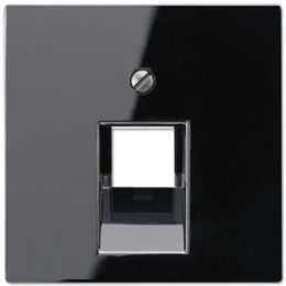 A569-1PLUASW А 500 Черный Накладка 1-ой наклонной ТЛФ/комп розетки Jung A серия