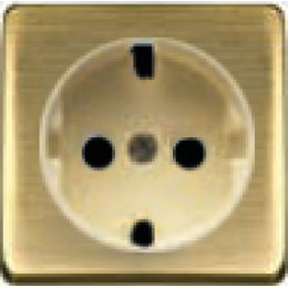 FD04335PM-A Обрамление розетки 2К+З бежевый, цвет Matt Patina FEDE