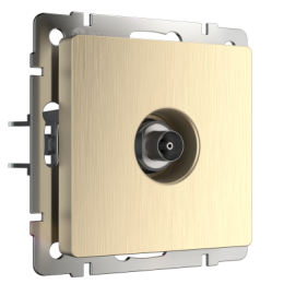 WL10-TV ТВ-розетка оконечная  (шампань рифленый) Antik Werkel a035633