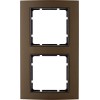 10123001 Рамка B.3 Коричневый / Антрацит 2-постовая вертикальная Berker