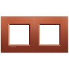 LNA4802M2RK Рамка LivingLight Квадрат Красный шелк 2+2 модуля Bticino