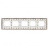 FD01475MACB Рамка Belle Epoque Porcelain Brown LYS / Bright chrome 5-постовая гор/верт. Fede