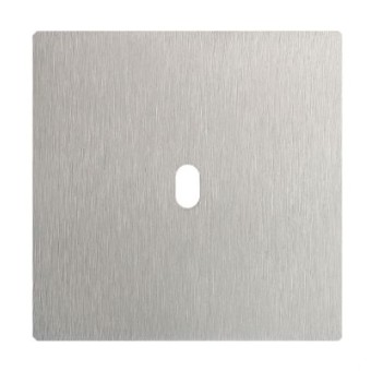 90D01100 Fontini 5.1 Двойная панель для 2 механизмов переключения Brushed stainless steel