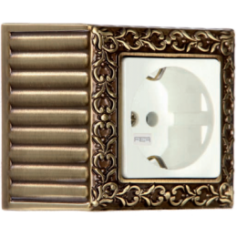 FD01521PB Рамка для накладного монтажа San Sebastian Патина 1-постовая Fede