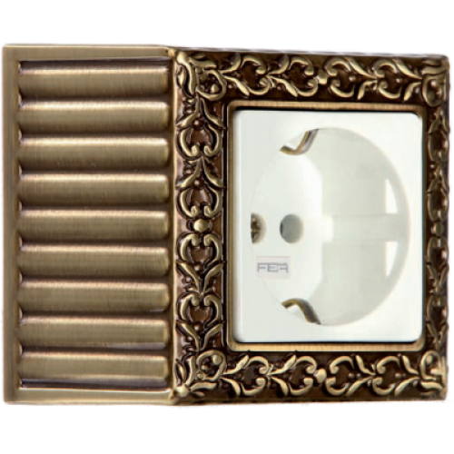 FD01521PB Рамка для накладного монтажа San Sebastian Патина 1-постовая Fede